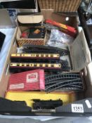 A quantity of Tri-Ang railway items including 61572 engine, some boxed track & wagons etc.