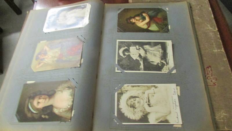 Two albums of vintage postcards (approximately 220). - Image 13 of 17
