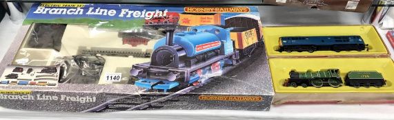 A Hornby Branch line Freight (some parts missing) & 2 locomotives