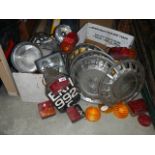 A large lot of old car parts etc.