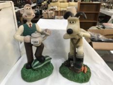 A Wallace & Gromit Aardman Animations Ltd garden figures