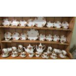 Approximately 60 pieces of Royal Albert Old Country Roses tea and dinner ware.