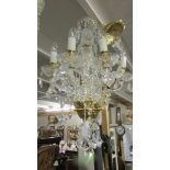 A superb quality 6 lamp crystal chandelier.