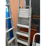 Two good aluminium step ladders.