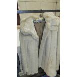 A 1980's white faux fur short coat by Berlon of London.