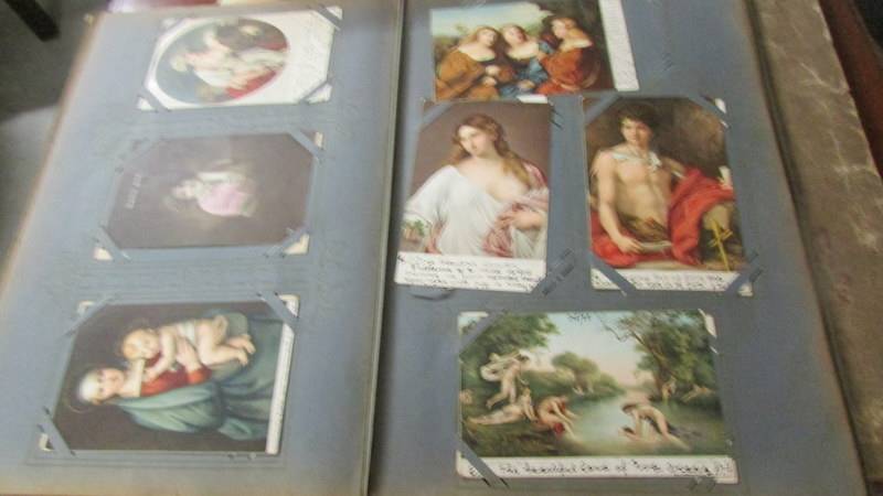 Two albums of vintage postcards (approximately 220). - Image 12 of 17