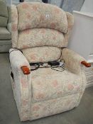 An electric recliner chair.