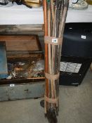 A quantity of chimney sweep rods (no brush).