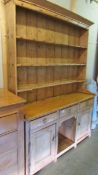 A good old pine dresser. ****Condition report**** Total height 202cm, width 147.