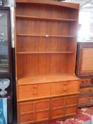 A teak wall unit.