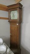 An 8 day Grandfather clock, Saml. Nixon, Bridgewater (feather has been replaced).