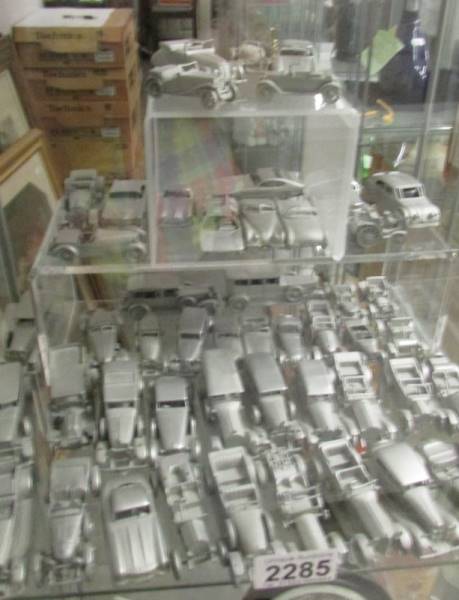Approximately 50 pewter classic cars by Danbury Mint.