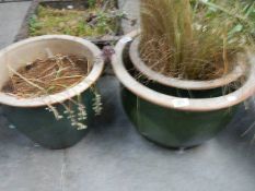 Three garden planters.