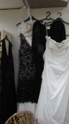 Five ladies dresses, sizes L and 22 by Tiffany, Ann Green etc.