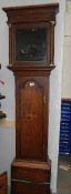 A 19th century oak Grandfather clock case (no workings).