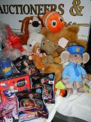 A large lot of soft toys,