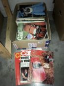 A good collection of vintage car magazines 1960's early 1970's in car, mostly small car etc.