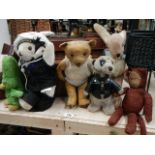 A mixed lot of soft toys including Teddy bears.