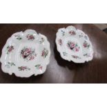 Two hand painted late 19th / early 20th century plates, both a/f.