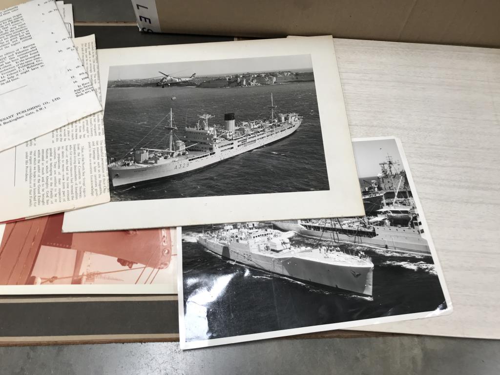 A selection of old photographs of Naval ships etc. - Image 2 of 7