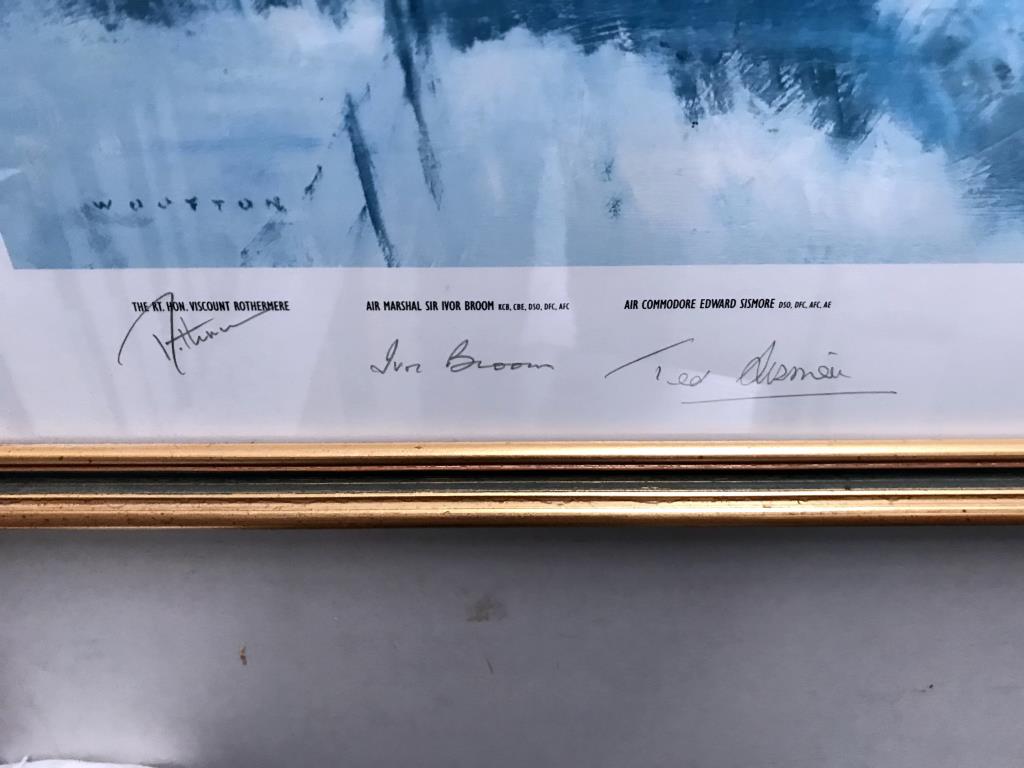 2 framed & glazed signed RAF prints, 'A Blenheim will fly again', - Image 13 of 15