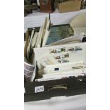 A large collection of stamps and ephemera including old album, first day covers,