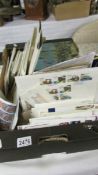 A large collection of stamps and ephemera including old album, first day covers,