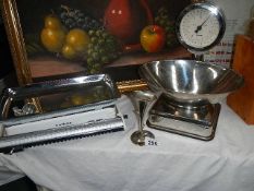 Two unusual sets of kitchen scales.
