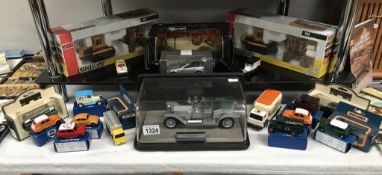 A collection of Die cast & trucks (some boxed)