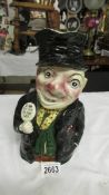 A Victorian Toby jug 'I am on the black list', a/f.