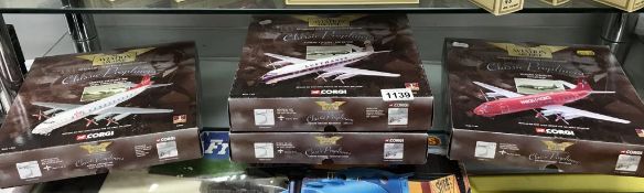 4 boxed Corgi aviation Archive models including Classic propliners etc.