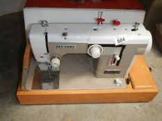 A New Home sewing machine.