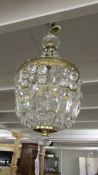 A nice glass hall chandelier.
