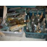 Two boxes of old dug up bottles, need a good clean.