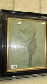 Tom Hutt (early 20th century caricaturist) A caricature portrait of Alfred Vizetelly (1853-1922),