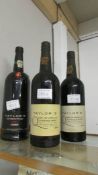 Three bottles of Taylor's vintage port - 1984, 1986. 1989.