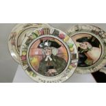 Three large Doulton series ware plates - The Falconer, The Parson and The Admiral.