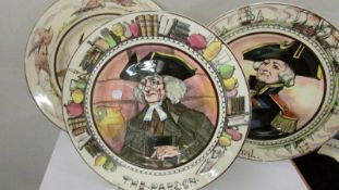 Three large Doulton series ware plates - The Falconer, The Parson and The Admiral.