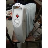 A small electric radiator.
