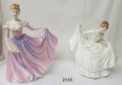 Two Royal Doulton figurines - Rachel HN3976 and Pamela HN2479.