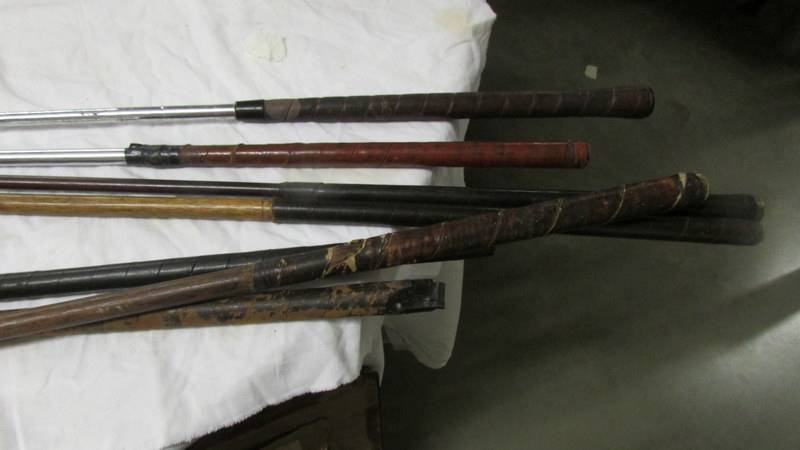 Seven vintage golf clubs including L Clark, W Smithson etc. - Image 2 of 4