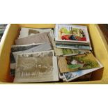 A large quantity of vintage postcards.