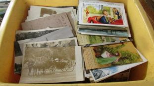 A large quantity of vintage postcards.