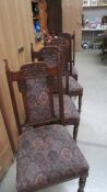 A set of 4 Edwardian mahogany dining chairs.