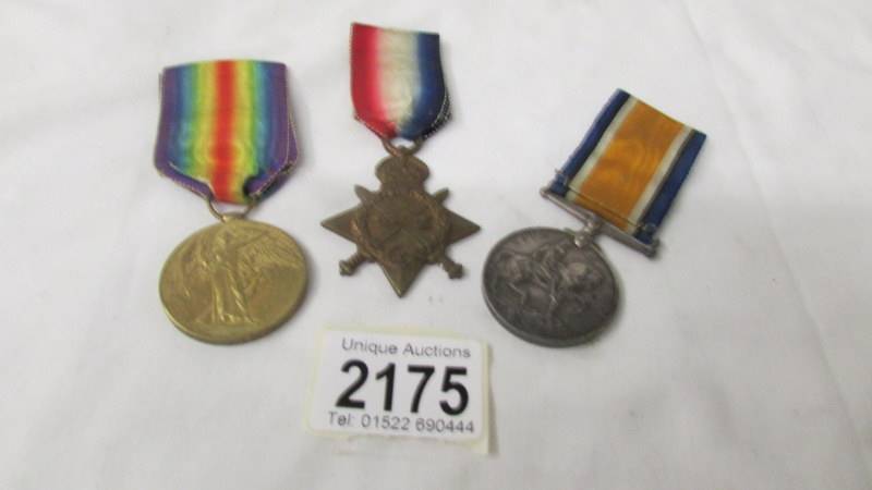 A set of 3 WW1 medals for SA441 W Richards SKR R.N.R.