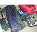 A quantity of camping equipment.