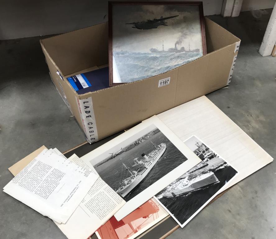 A selection of old photographs of Naval ships etc.