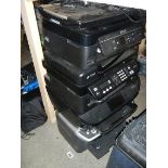 A quantity of printers, some working and others for spares.