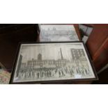 A framed and glazed L S Lowry print,