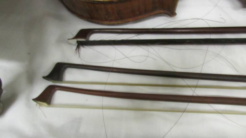 Three violin bows, a/f. - Image 3 of 3